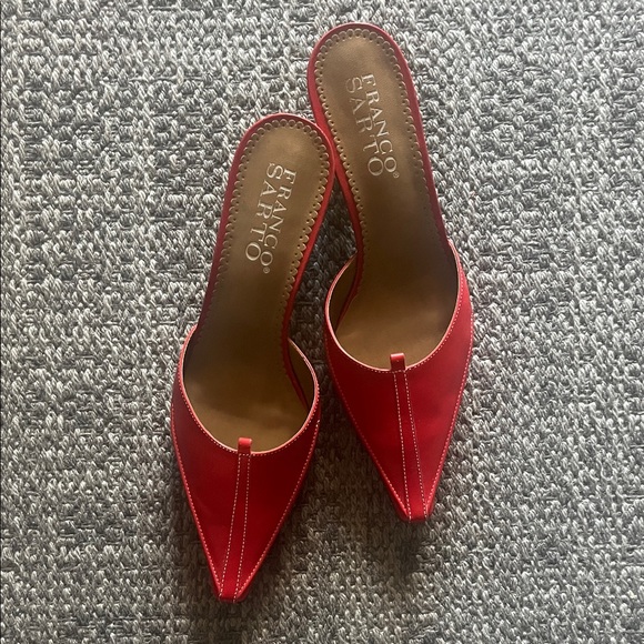 Franco Sarto Shoes - Franco Sarto Vibrant Red Pointed Mules